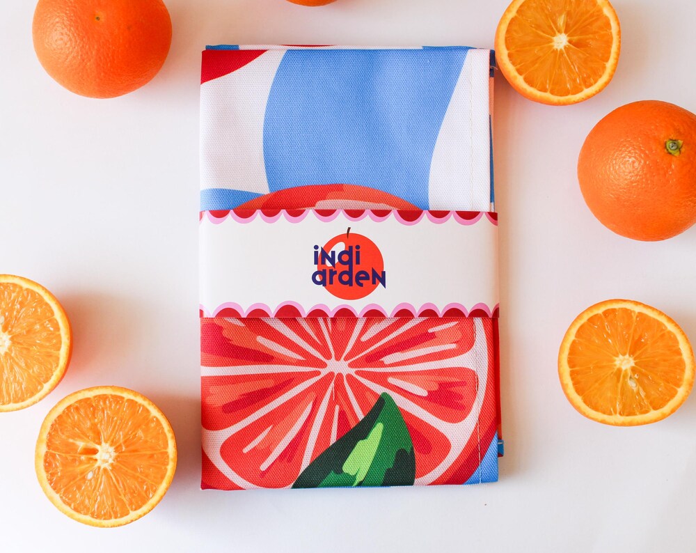 Summer Oranges Tea Towel