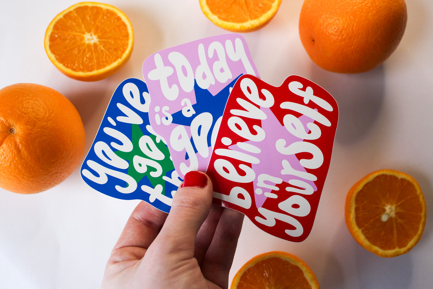 Motivational Quote Stickers set of three