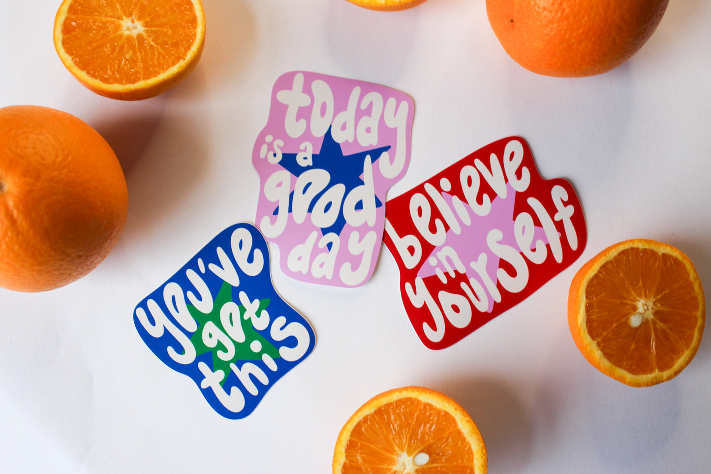Motivational Quote Stickers set of three