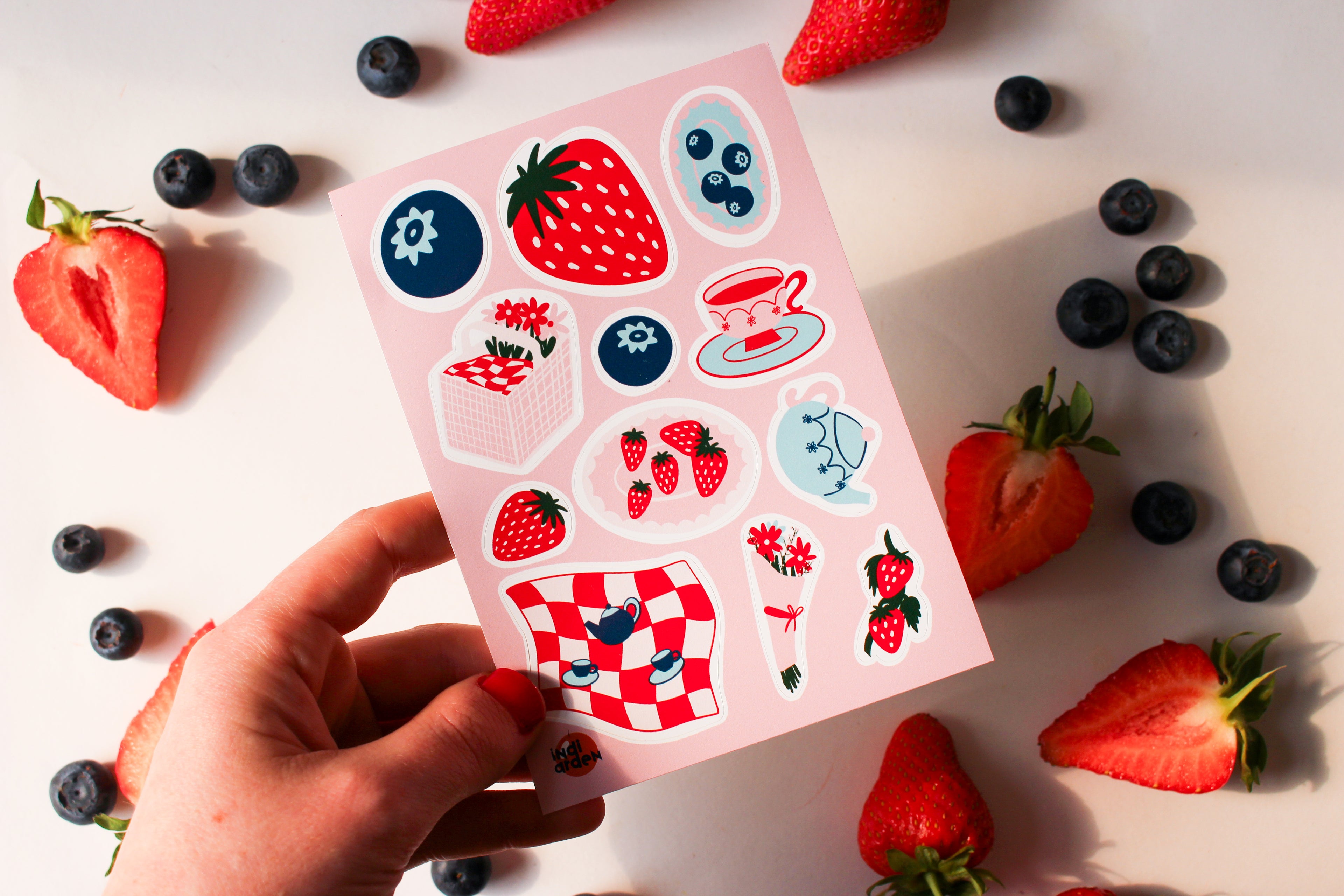 Strawberry Picnic Sticker Sheet