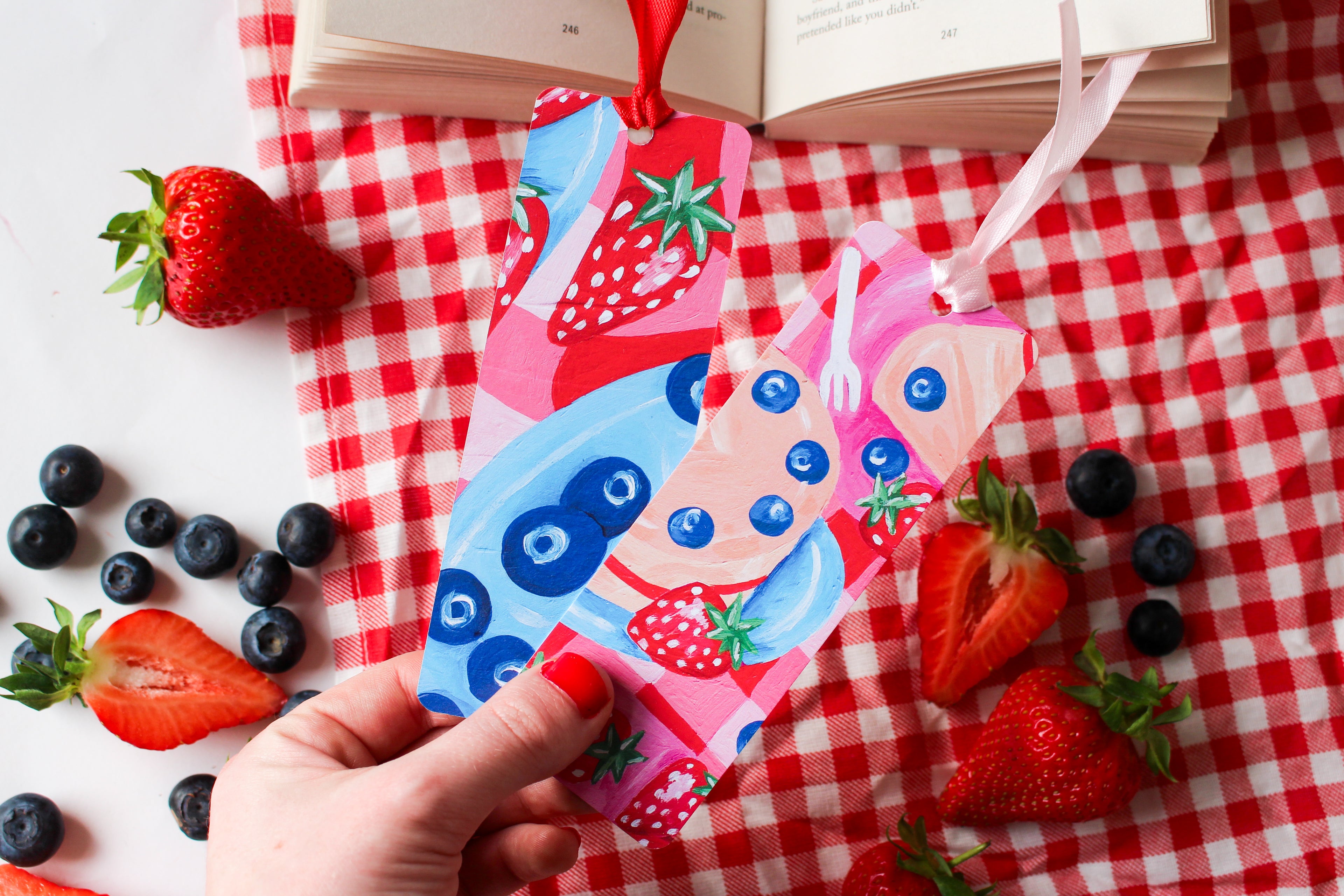 Berry Picnic Bookmarks